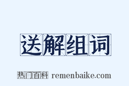 送解组词是什么意思的图片